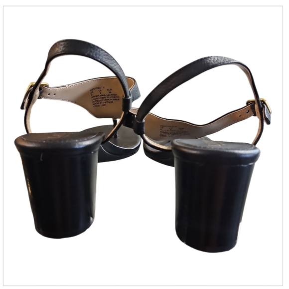 New LAUREN RALPH LAUREN Sandals WomannWestcott Black Leather Toe Post Heels Sz 8 - Picture 10 of 12